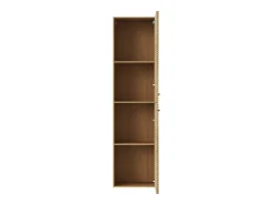 Coluna de casa de banho suspensa estriada - Natural claro - H140 cm - SARONE