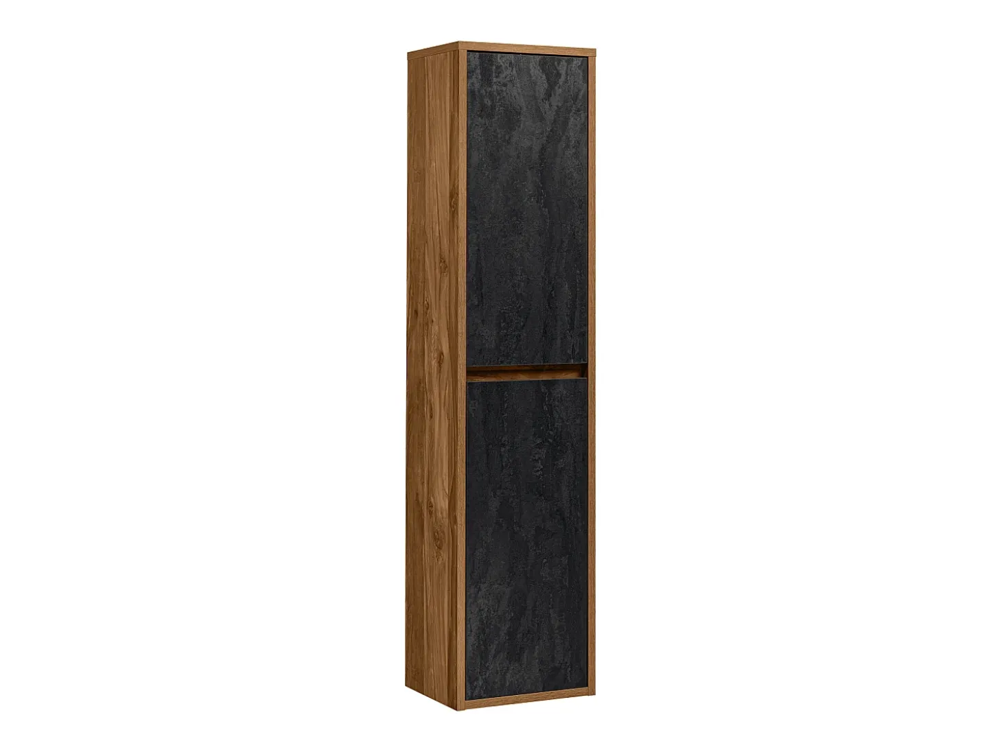 Coluna de casa de banho suspensa, cor natural e antracite, A170 cm - TIKITIKI