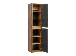 Coluna de casa de banho suspensa, cor natural e antracite, A170 cm - TIKITIKI