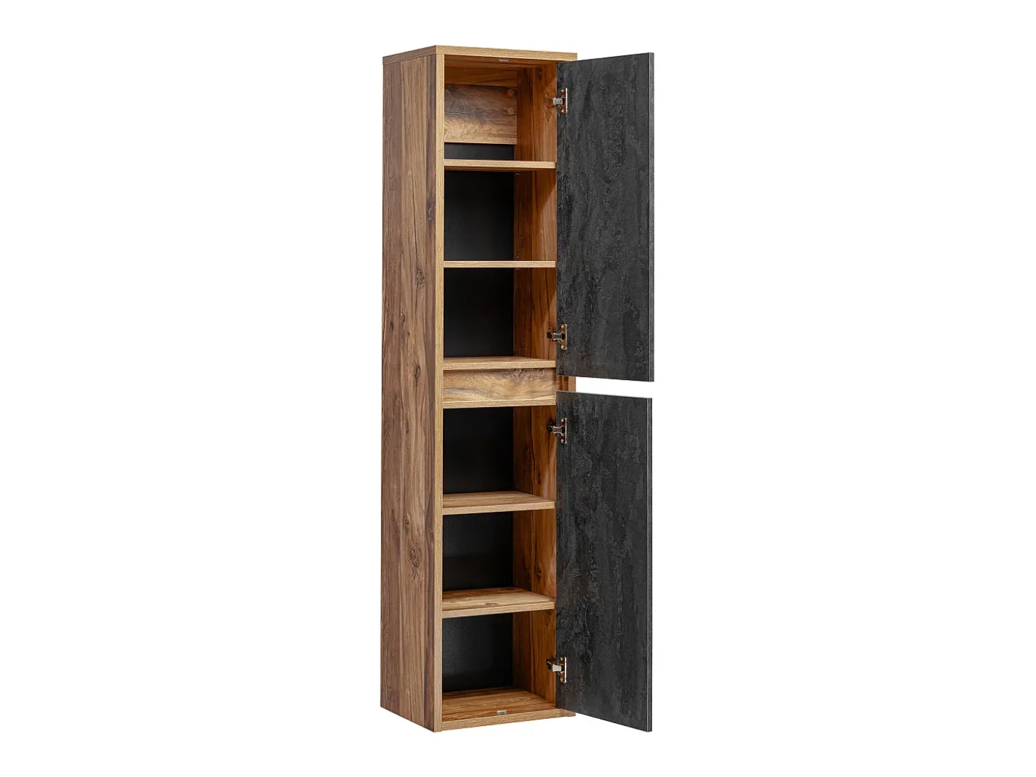 Coluna de casa de banho suspensa, cor natural e antracite, A170 cm - TIKITIKI