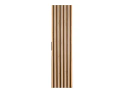 Coluna de casa de banho suspensa estriada natural claro e preto 140 cm MADELA