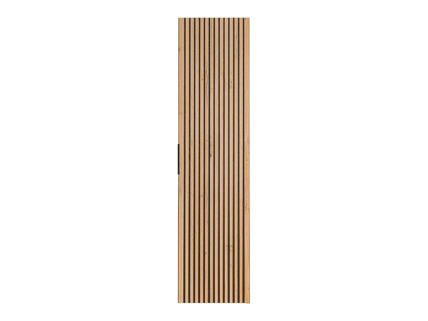 Coluna de casa de banho suspensa estriada natural claro e preto 140 cm MADELA