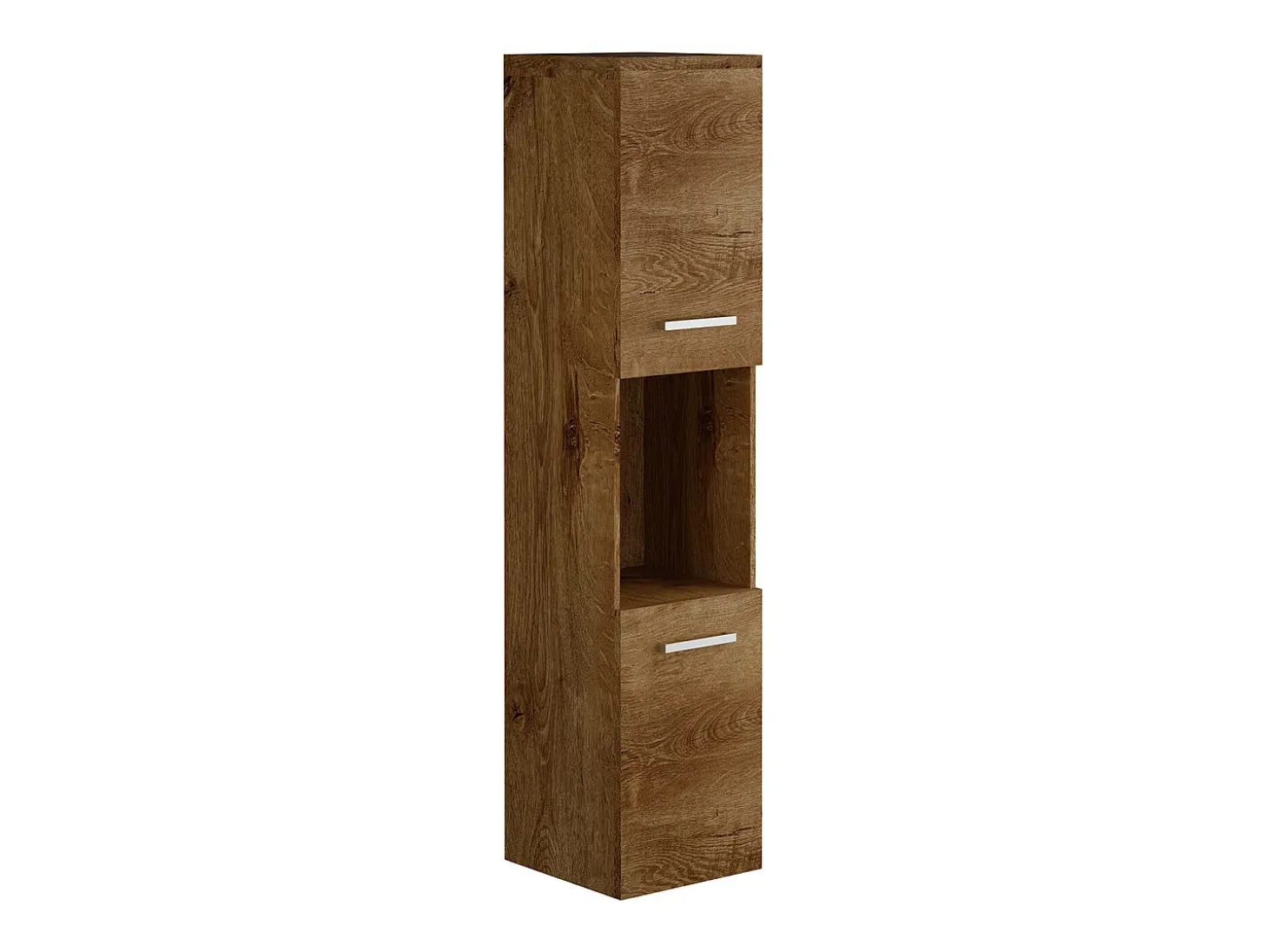 Coluna de casa de banho suspensa cor natural escura C30 x L30 x A133 cm MIELA