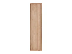 Coluna de casa de banho suspensa em carvalho maciço - Natural claro - H140 cm - SARLO