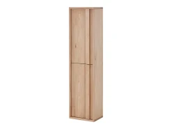 Coluna de casa de banho suspensa em carvalho maciço - Natural claro - H140 cm - SARLO