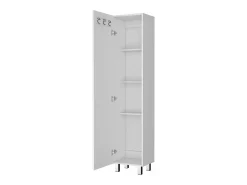 Coluna de casa de banho Vintro em melamina com 4 prateleiras e 1 porta, branco, 180 cm X 40 cm X 31.3 cm