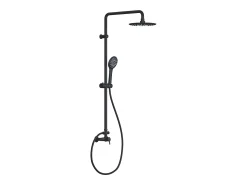 Coluna de duche AITA em aço inoxidável preto mate - 116cm