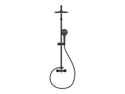Coluna de duche AITA em aço inoxidável preto mate - 116cm