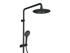 Coluna de duche AITA em aço inoxidável preto mate - 116cm