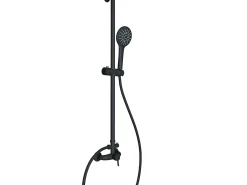 Coluna de duche AITA em aço inoxidável preto mate - 116cm
