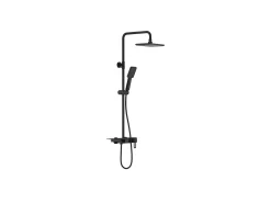 Coluna de duche alumínio preto fosco A126 x C40 x L35,5 cm - JIZEO