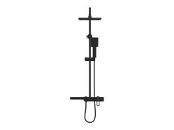 Coluna de duche alumínio preto fosco A126 x C40 x L35,5 cm - JIZEO