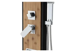 Coluna de duche hidromassagem DALIMA, chuva tropical e painel em bambu