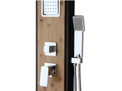 Coluna de duche hidromassagem DALIMA, chuva tropical e painel em bambu