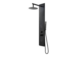 Coluna de duche hidromassagem JUBIDA - Preto - 20x130 cm