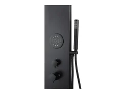Coluna de duche hidromassagem JUBIDA - Preto - 20x130 cm