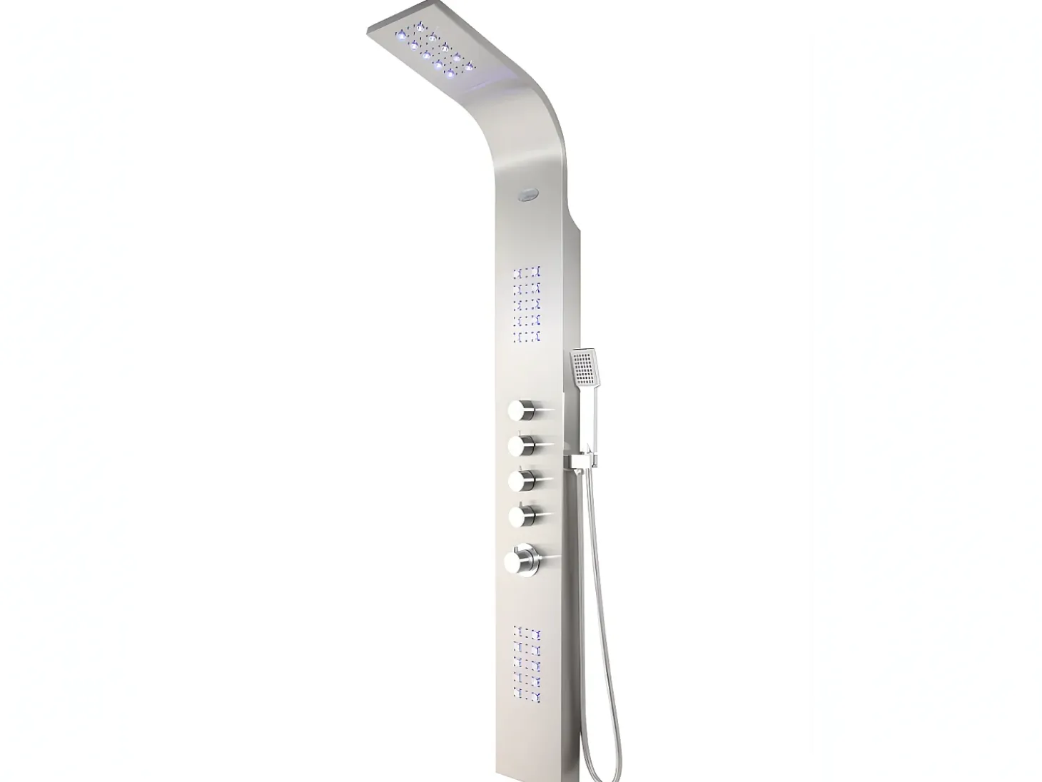 Coluna de duche hidromassagem FELICITA 50 microjatos -Prata