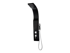 Coluna de duche hidromassagem KOURBEA - preta - 20 x 132 cm