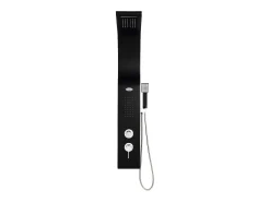 Coluna de duche hidromassagem KOURBEA - preta - 20 x 132 cm
