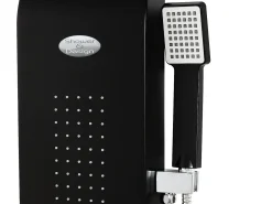 Coluna de duche hidromassagem KOURBEA - preta - 20 x 132 cm