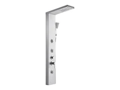 Coluna de Duche SucceBuy, com Chuveiro Efeito Chuva, Sistema de Painel de Duche de Parede de Alta Pressão em Aço Inoxidável Escovado, Torneira com 5 Funções