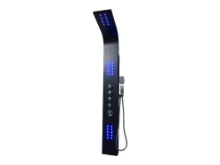 Coluna duche hidromassagem-leds FELICITA preta-50 microjatos