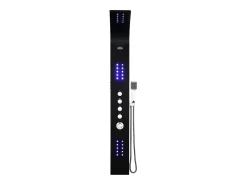 Coluna duche hidromassagem-leds FELICITA preta-50 microjatos