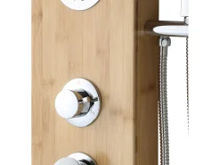 Coluna duche hidromassagem TISSIA, painel em bambu