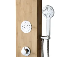 Coluna duche hidromassagem TISSIA, painel em bambu
