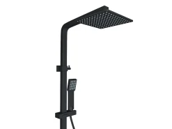 Coluna duche termostática aço inoxidável preto 125 cm PENEDA