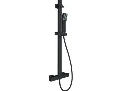 Coluna duche termostática aço inoxidável preto 125 cm PENEDA