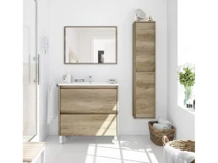Coluna suspensa com 2 portas em painéis de partículas melaminadas H140 cm