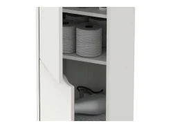 Coluna suspensa para banheiro Nadia Carvalho dourado/branco 150x37x30 cm