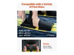 Combo Esqui Náutico SucceBuy, 116,8 cm para Adultos com Fixações Ajustáveis X-7 e Fechos com Fivela
