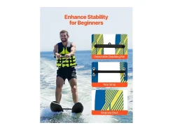 Combo Esqui Náutico SucceBuy, 116,8 cm para Adultos com Fixações Ajustáveis X-7 e Fechos com Fivela