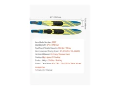 Combo Esqui Náutico SucceBuy, 170,2 cm para Adultos com Fixações Ajustáveis X-9 e Fechos com Fivela