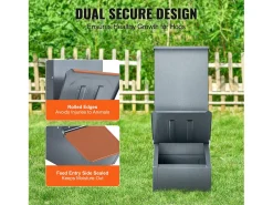 Comedouro para Porcos SucceBuy, 77 L, Porta Dupla de Metal Capaz de Acolher Até 5 Porcos