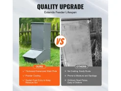 Comedouro para Porcos SucceBuy, 77 L, Porta Dupla de Metal Capaz de Acolher Até 5 Porcos