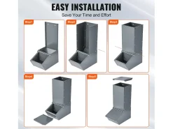 Comedouro para Porcos SucceBuy, 77 L, Porta Dupla de Metal Capaz de Acolher Até 5 Porcos