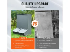 Comedouro para Porcos SucceBuy, 130 L, Porta Dupla de Metal Capaz de Acolher Até 8 Porcos