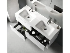 Composição banheira dupla SOLMIRA branco mate