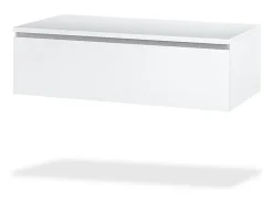 Composição de lavatório duplo de 9 peças ASTRA carvalho mel/branco mate