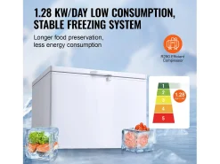 Congelador Horizontal SucceBuy de 345 L com 4 Cestos