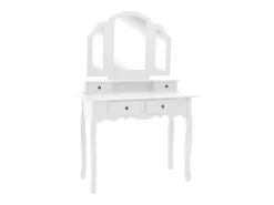 Conj. toucador c/ banco 100x40x146cm madeira paulownia branco