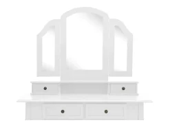 Conj. toucador c/ banco 100x40x146cm madeira paulownia branco