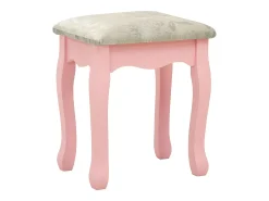 Conj. toucador com banco 80x69x141 cm madeira paulownia rosa