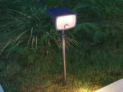 Conjunto 2 balizas sinalização solar ou parede com detetor de movimentos 700 lumens CHENDI