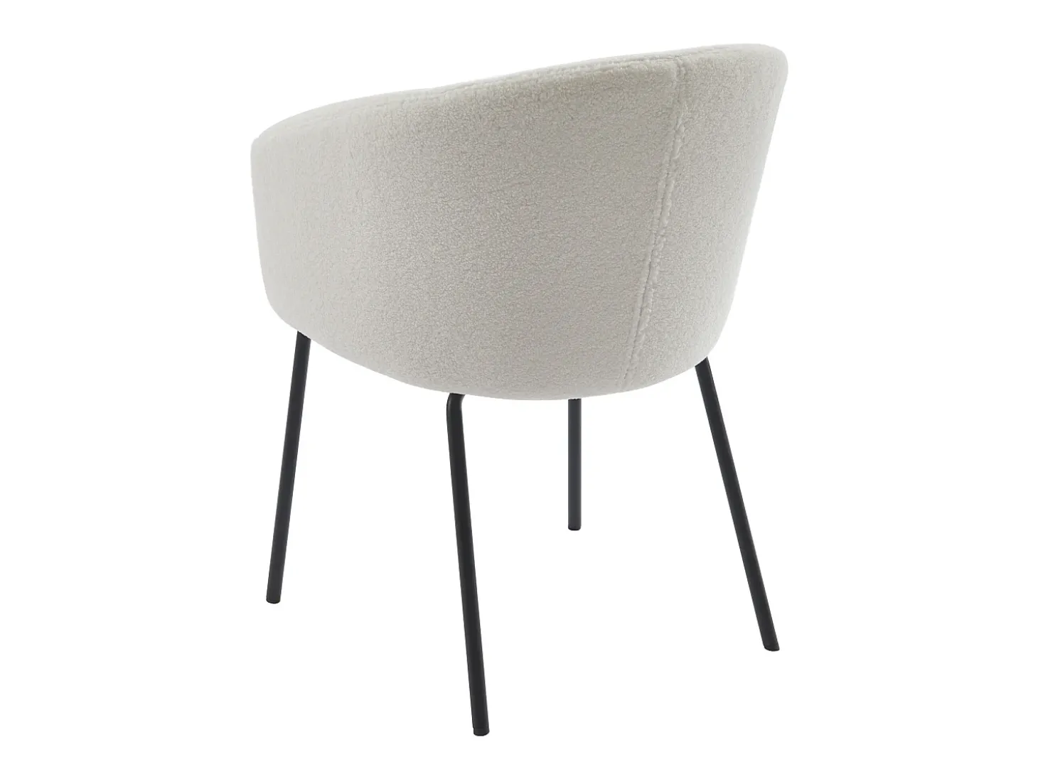 Conjunto 2 cadeiras apoios de braço bouclé tecido creme e metal MORONI de Pascal MORABITO