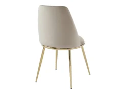 Conjunto 2 cadeiras estilo art déco revestimento de veludo e metal dourado bege NEBINA de Pascal Morabito
