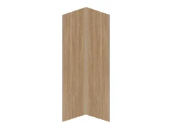 Conjunto 2 painéis de parede chuveiro efeito madeira em alumínio 2 x L90 x A210 cm ENEKO